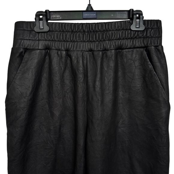 Veronica Beard Wasia Leather Joggers — Size 10 (NWT) Lambskin Leather Pants - Picture 4 of 9